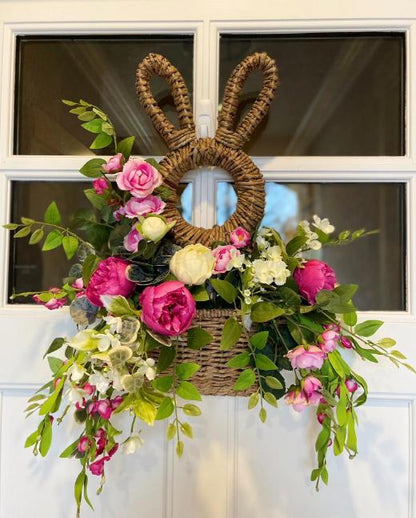 🔥Påsk Hot Rea!🔥 - Bunny Basket Hängande Väggficka Vårdekor🐰