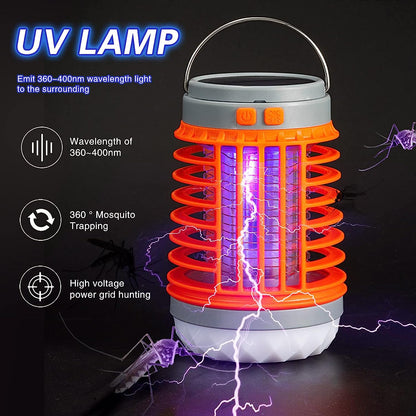 ✨49% rabatt - Multifunktionell Solar camping Mosquito Killer Lamp