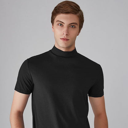 🎁2025 Nyår Hot Sale🎁Hög hals Slim Fit T-shirt för män