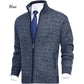 🍂Solid herrfärg Stående krage Moderiktig öppen cardigan Cardigan