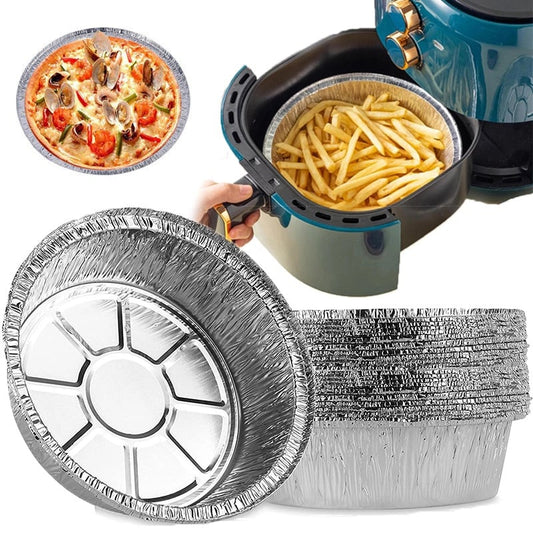 (🎁2024 Nyårsförsäljning🎁SPAR 48% RABATT)10 st Set Återanvändbar aluminiumfolie Air Fryer Liners