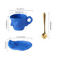 Metal Touching Face Creative Keramisk Kiss-kaffemugg