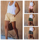 🌞2025 Sommar Ny 🌸 High Waist Drawstring Distressed Denim Shorts