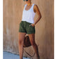 🌞2025 Sommar Ny 🌸 High Waist Drawstring Distressed Denim Shorts