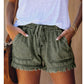 🌞2025 Sommar Ny 🌸 High Waist Drawstring Distressed Denim Shorts
