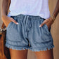 🌞2025 Sommar Ny 🌸 High Waist Drawstring Distressed Denim Shorts