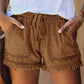 🌞2025 Sommar Ny 🌸 High Waist Drawstring Distressed Denim Shorts