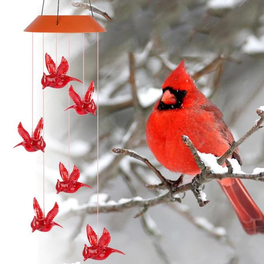 49 % RABATT - Solar Cardinal Wind Chime Light