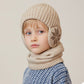 Vinter mössa Scarf Set Varm stickad mössa