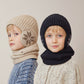 Vinter mössa Scarf Set Varm stickad mössa