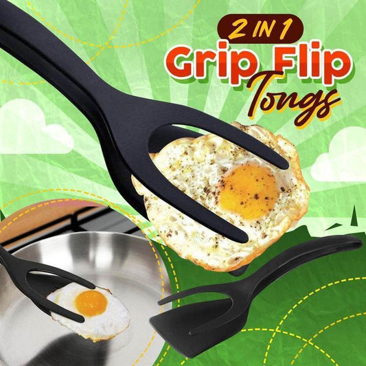 🥓🍳2 i 1 grepp vändtång (köp mer spara mer✨)