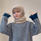 Vinter mössa Scarf Set Varm stickad mössa