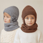 Vinter mössa Scarf Set Varm stickad mössa