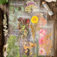 48 st Stora Torkade Blommor Stickers Set